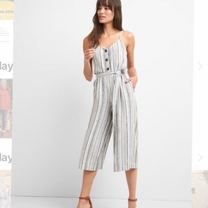 Linen striped jumpsuit XS